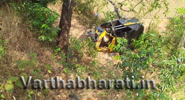 ಪುತ್ತೂರು: ರಿಕ್ಷಾ ಪಲ್ಟಿ - ಮೂವರಿಗೆ ಗಾಯ